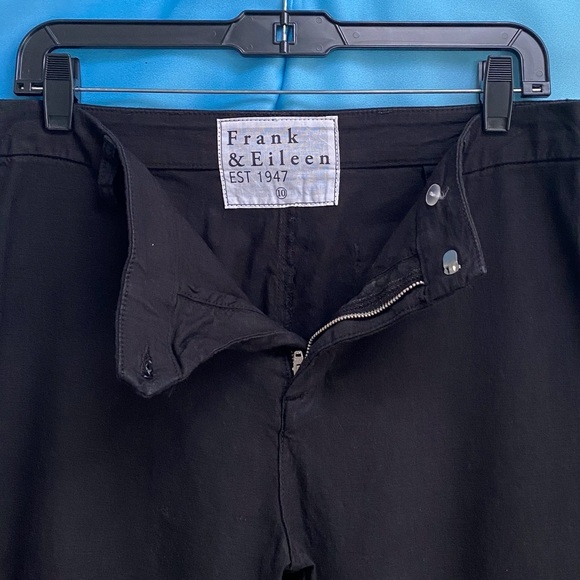 Frank & Eileen Kinsale Performance Cotton Linen Crop Pants Size: 10 Black - Picture 5 of 15